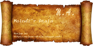 Molnár Atala névjegykártya